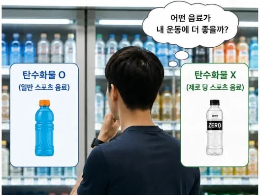 제로 당 스포츠 음료, 운동 중에도 항상 더 나은 선택일까?